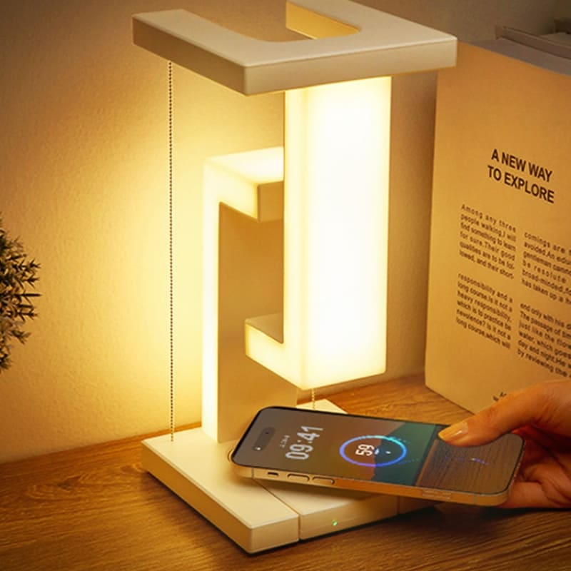 Luminária de Mesa + Carregador Iphone Samsung por Indução Homedec