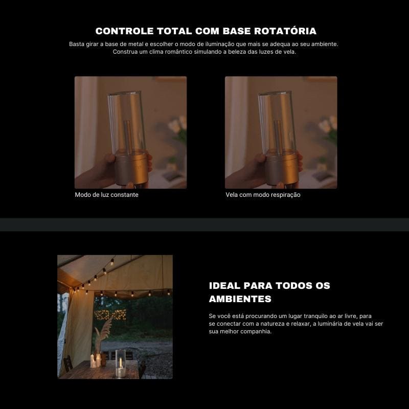 Luminária de Mesa Decorativa Portátil de Led Homedec