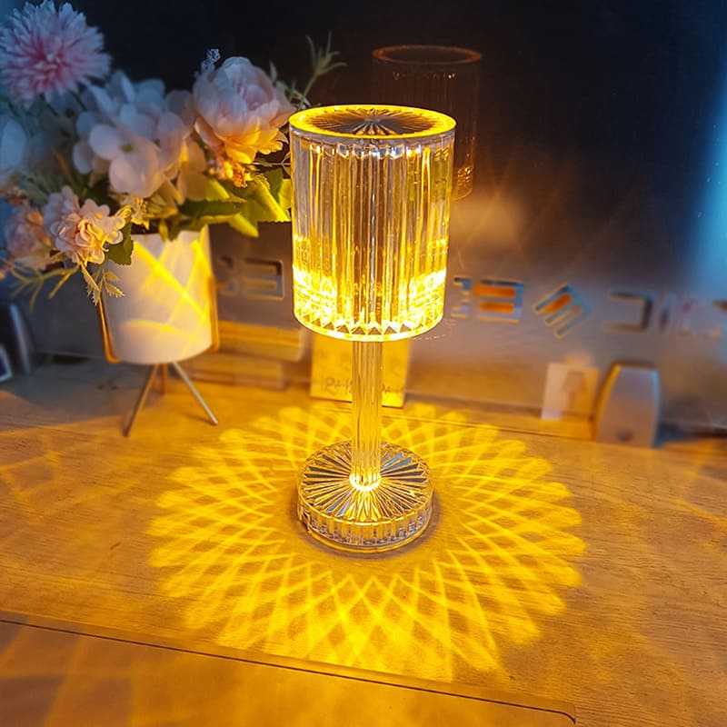 Luminária de Mesa LED Recarregável Sem Fio Cristal Homedec