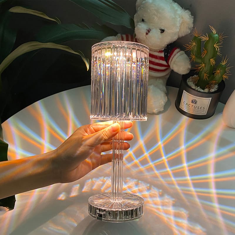 Luminária de Mesa LED Recarregável Sem Fio Cristal Homedec