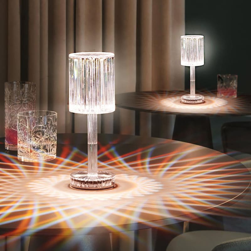 Luminária de Mesa LED Recarregável Sem Fio Cristal Homedec