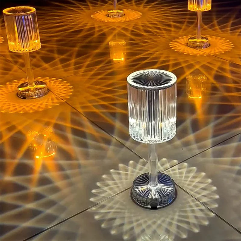 Luminária de Mesa LED Recarregável Sem Fio Cristal Homedec