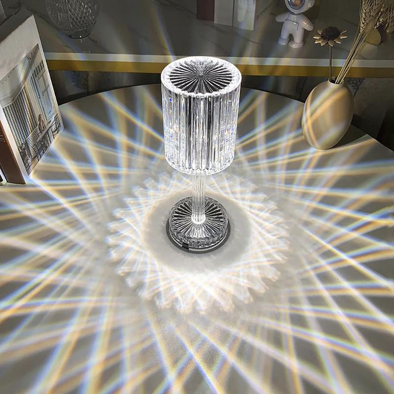 Luminária de Mesa LED Recarregável Sem Fio Cristal Homedec