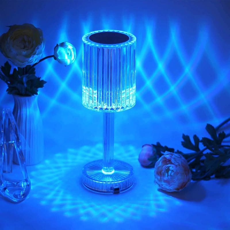 Luminária de Mesa LED Recarregável Sem Fio Cristal Homedec