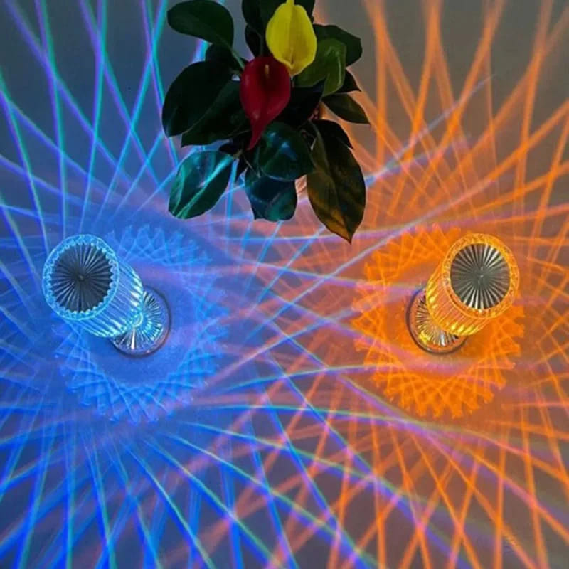 Luminária de Mesa LED Recarregável Sem Fio Cristal Homedec