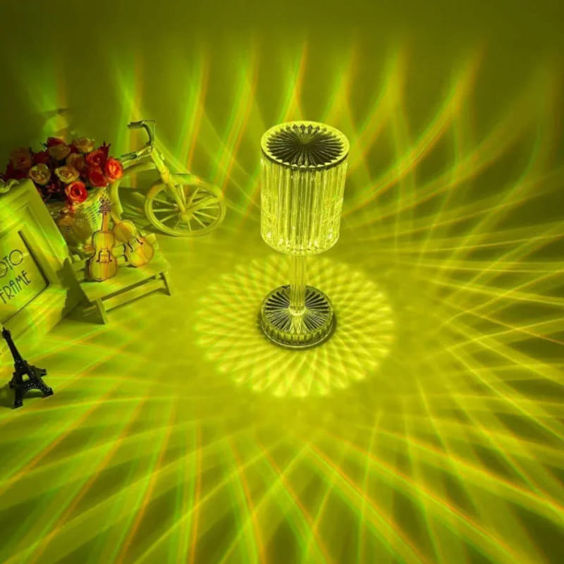 Luminária de Mesa LED Recarregável Sem Fio Cristal Homedec