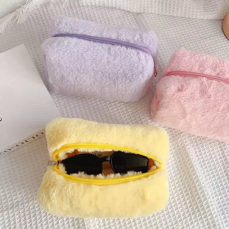 Necessaire Feminina Bolsa de Maquiagem Pequena Algodão Homedec