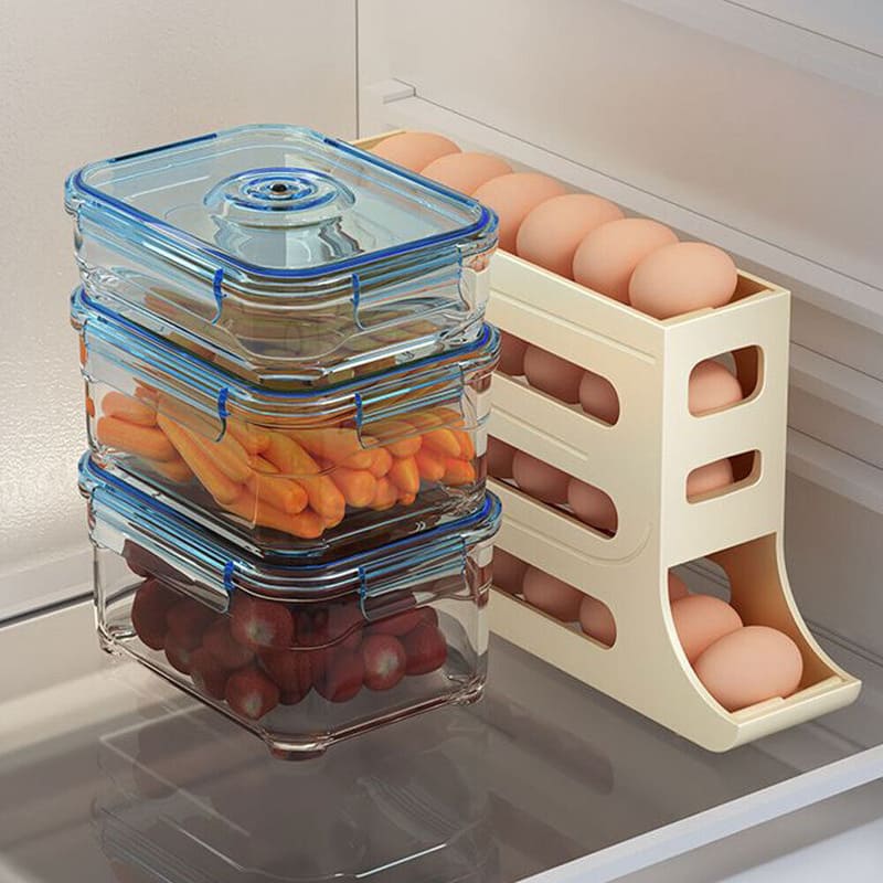 Organizador de Geladeira Porta Ovos Dispenser Homedec