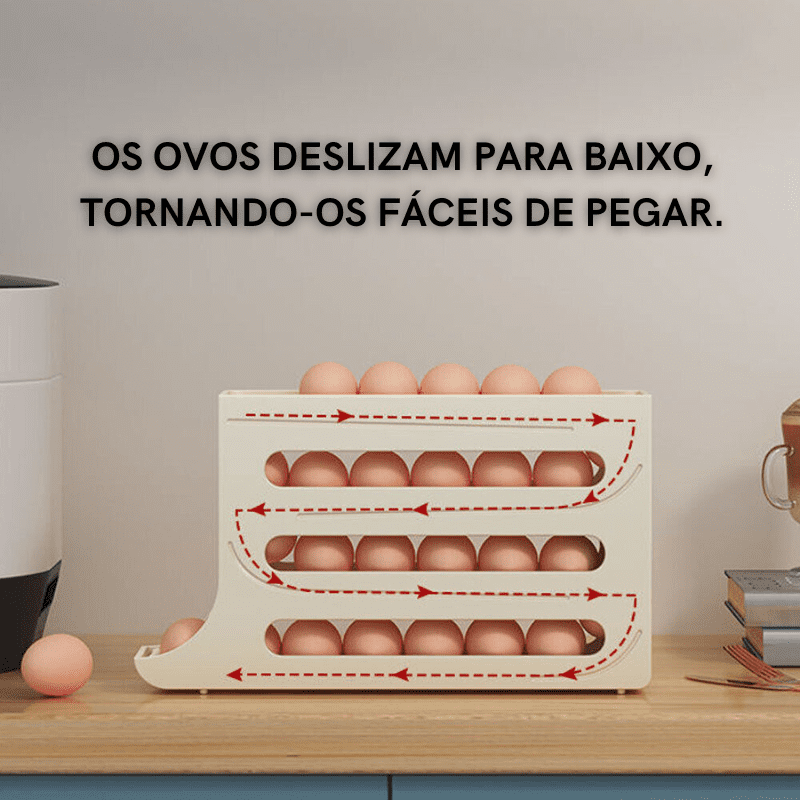 Organizador de Geladeira Porta Ovos Dispenser Homedec