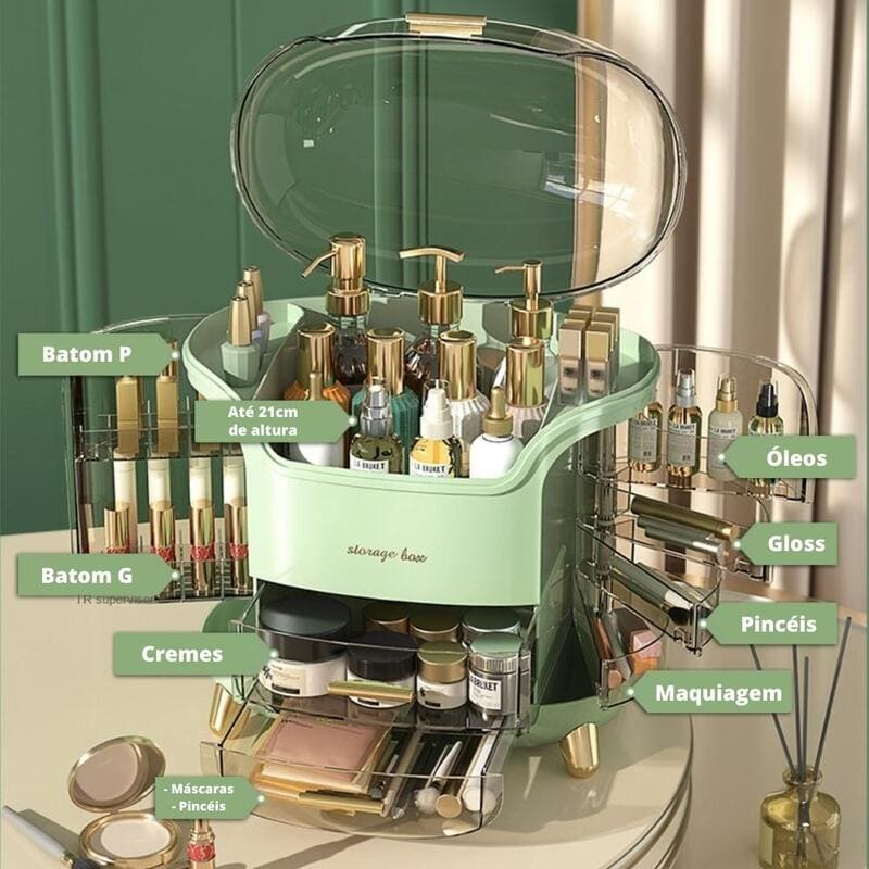 Organizador de Maquiagem e Porta Maquiagem Acrílico Homedec