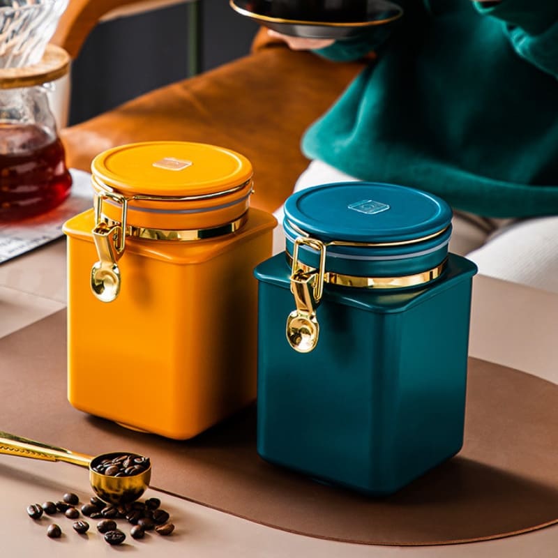 Porta Alimentos Pote com Tampa Hermético para Café Homedec