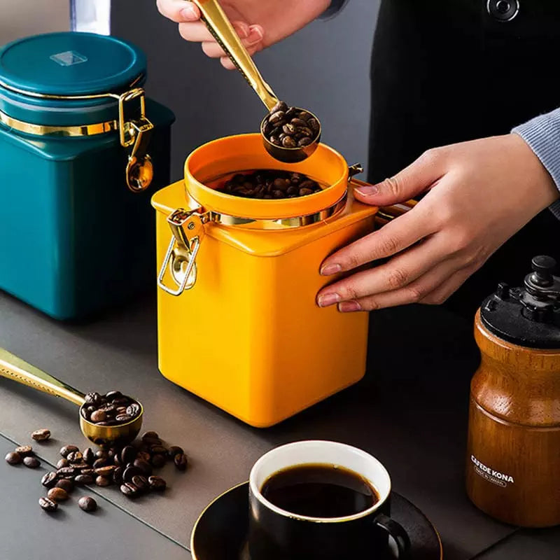 Porta Alimentos Pote com Tampa Hermético para Café Homedec