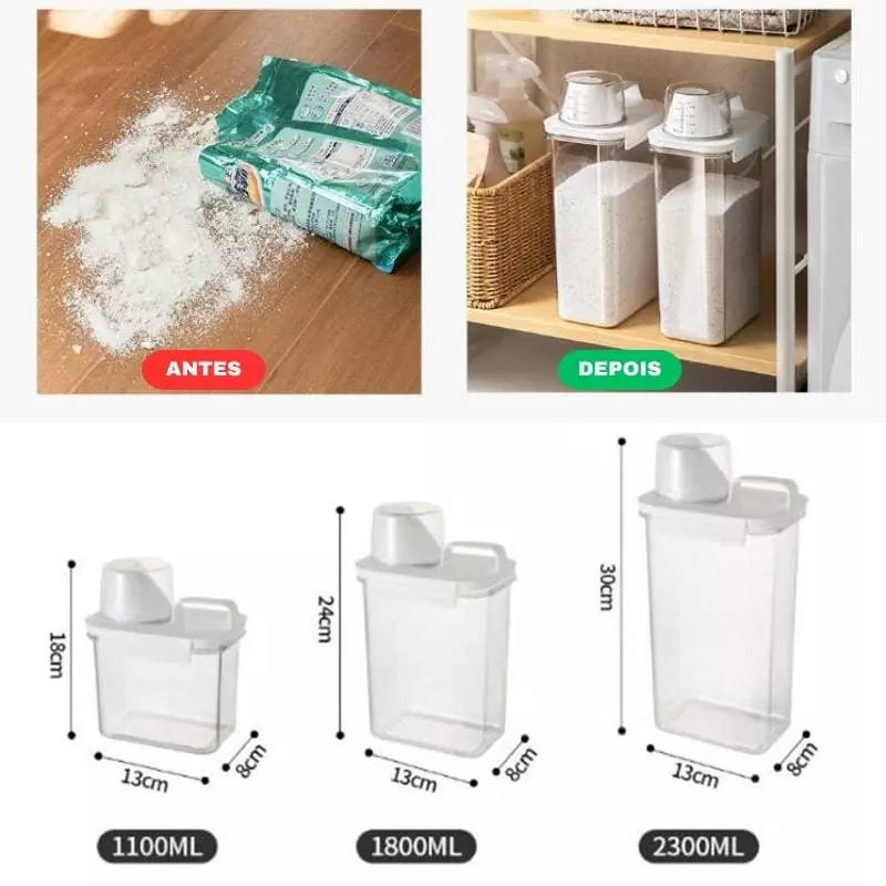 Porta Sabão em Pó e Detergente Hermético Homedec