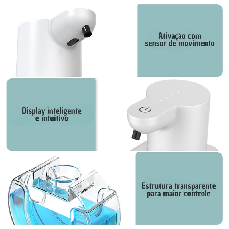 Saboneteira Dispenser Sabonete Líquido Automático Gel Espuma Homedec