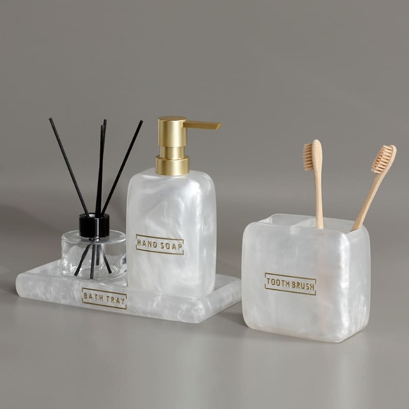 Saboneteira Kit Banheiro Lavabo Conjunto de Banheiro 3 Peças Homedec