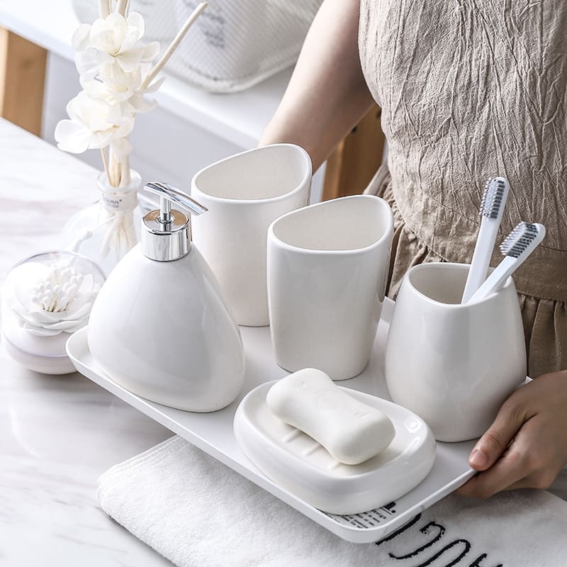 Saboneteira Kit Banheiro Lavabo Conjunto de Banheiro Homedec