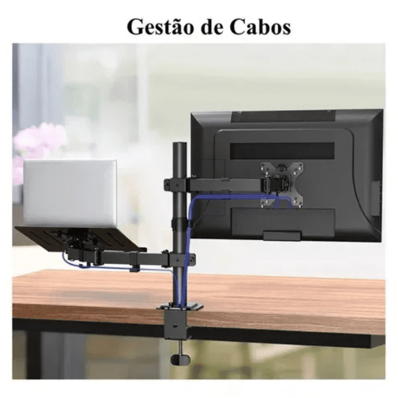 Suporte Monitor e Notebook Articulado para Mesa Homedec