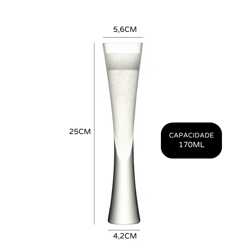 Taça de Champanhe Cristal Espumante Bar em Casa Homedec
