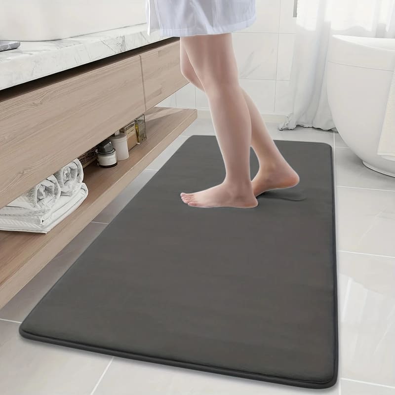 Tapete para Banheiro Antiderrapante Absorvente Veludo Homedec