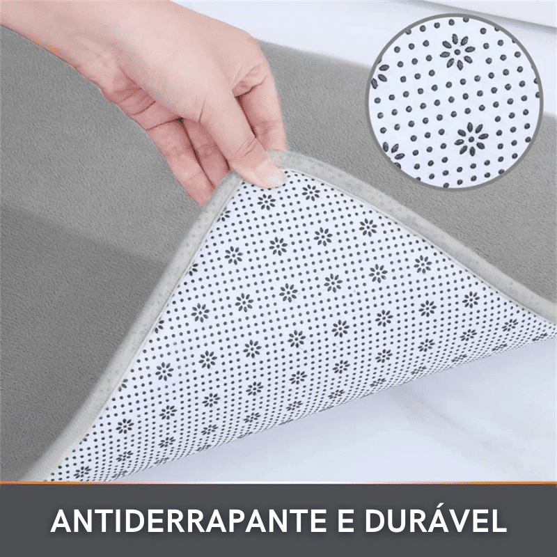 Tapete para Banheiro Antiderrapante Absorvente Veludo Homedec
