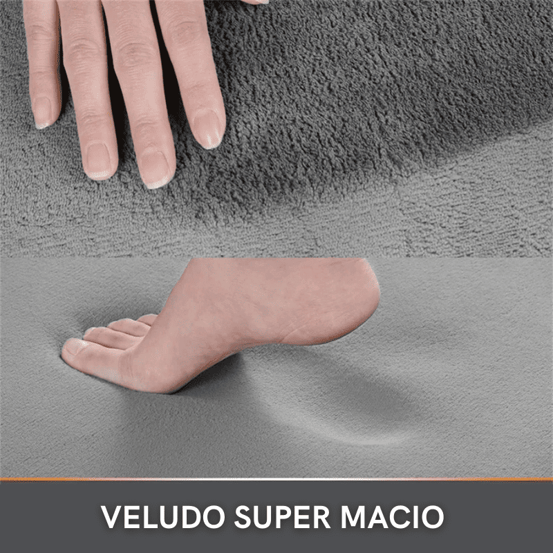 Tapete para Banheiro Antiderrapante Absorvente Veludo Homedec