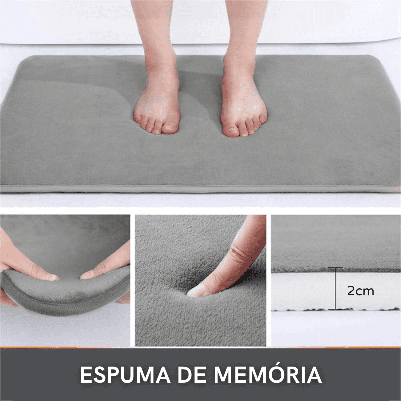 Tapete para Banheiro Antiderrapante Absorvente Veludo Homedec