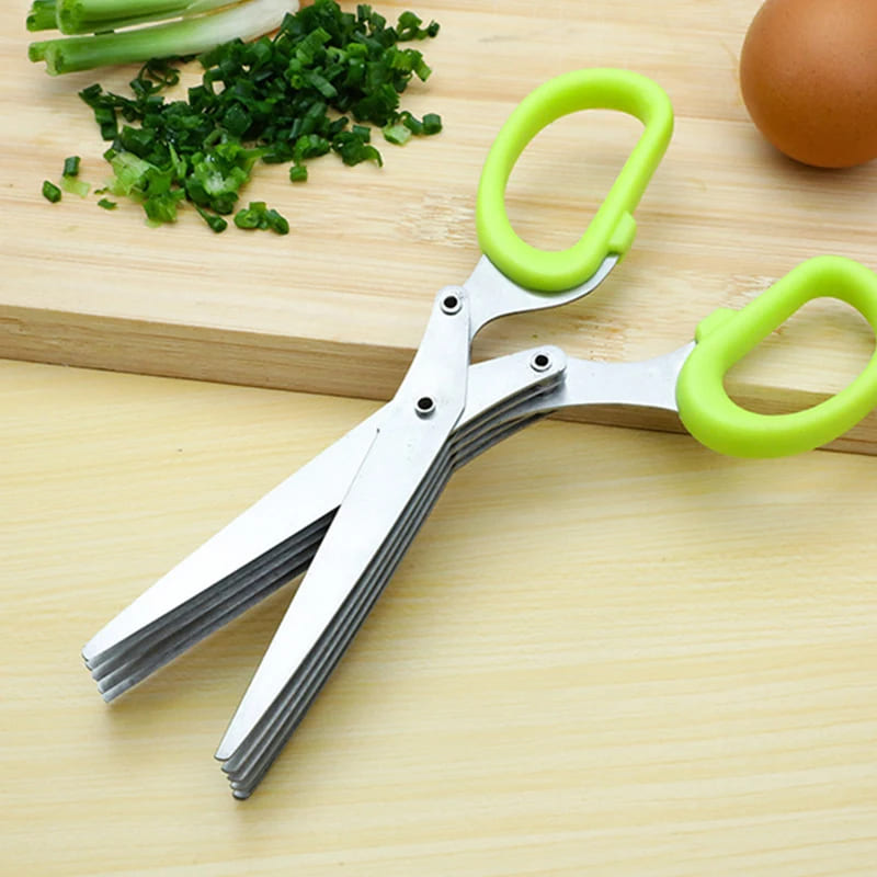 Tesoura de Picotar Cozinha 5 Lâminas Temperos Inox Homedec