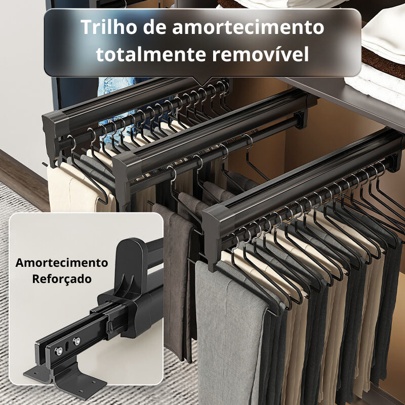 Trilho Retrátil Premium para Roupas Homedec