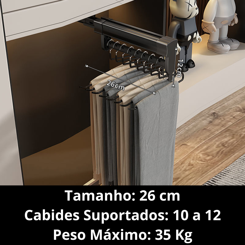 Trilho Retrátil Premium para Roupas Homedec