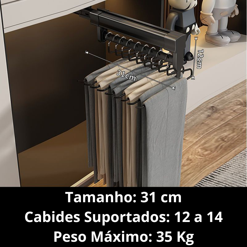 Trilho Retrátil Premium para Roupas Homedec