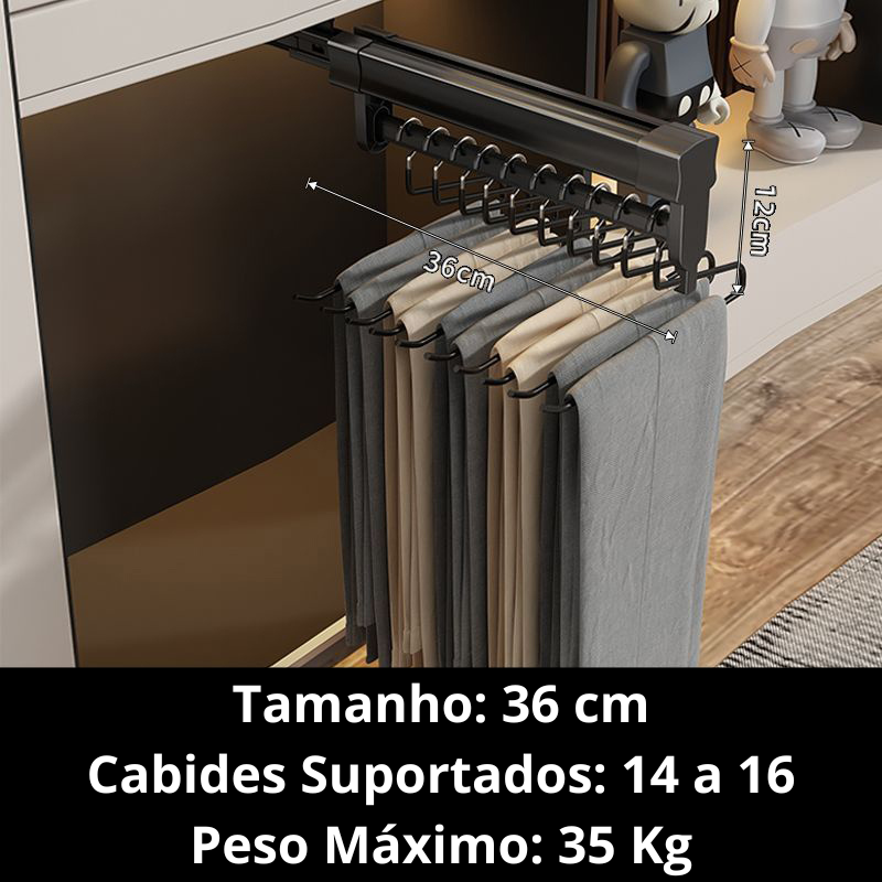 Trilho Retrátil Premium para Roupas Homedec
