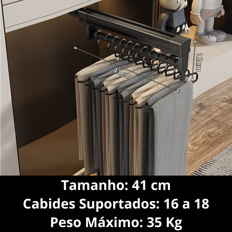 Trilho Retrátil Premium para Roupas Homedec