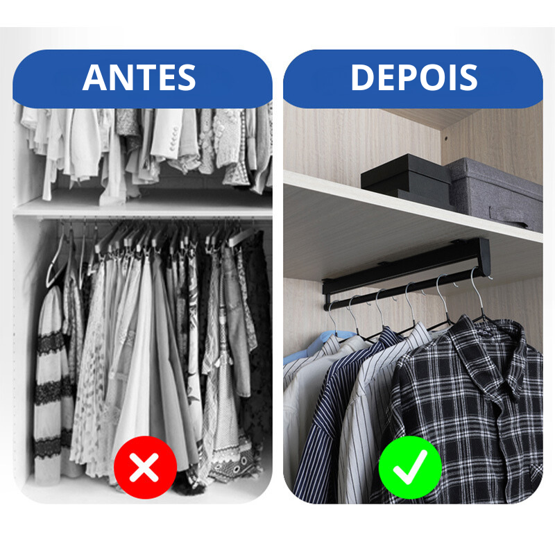 Trilho Retrátil para Roupas Homedec