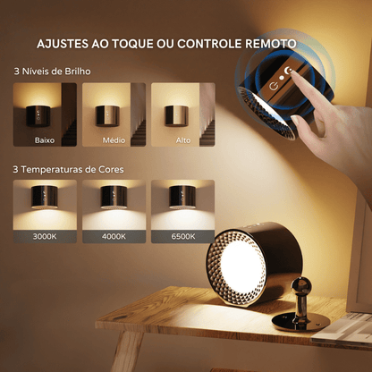 Arandela de Parede Interna LED Bifocal Sem Fio Homedec
