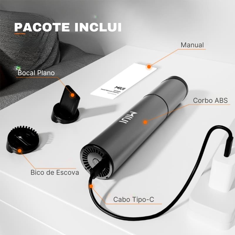 Aspirador de Pó Portátil Mini Aspirador Sem Fio Homedec