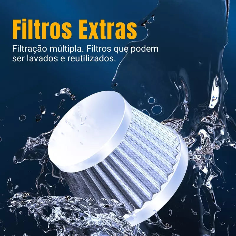Aspirador de Pó Portátil Multifunções com Vácuo e Vento Homedec