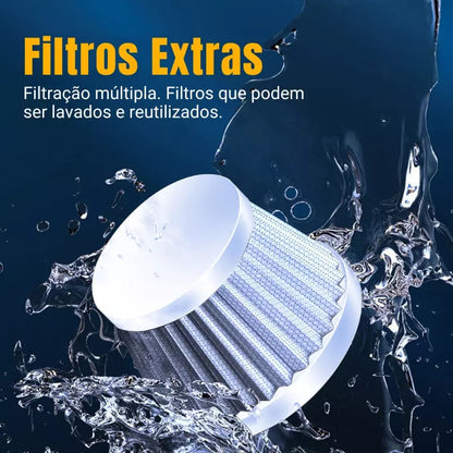 Aspirador de Pó Portátil Multifunções com Vácuo e Vento Homedec