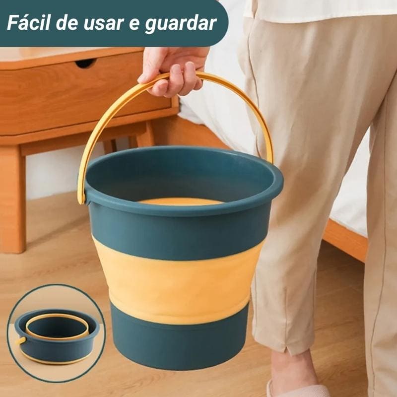 Balde Retrátil com Alça Balde Dobrável 10L/17L Homedec