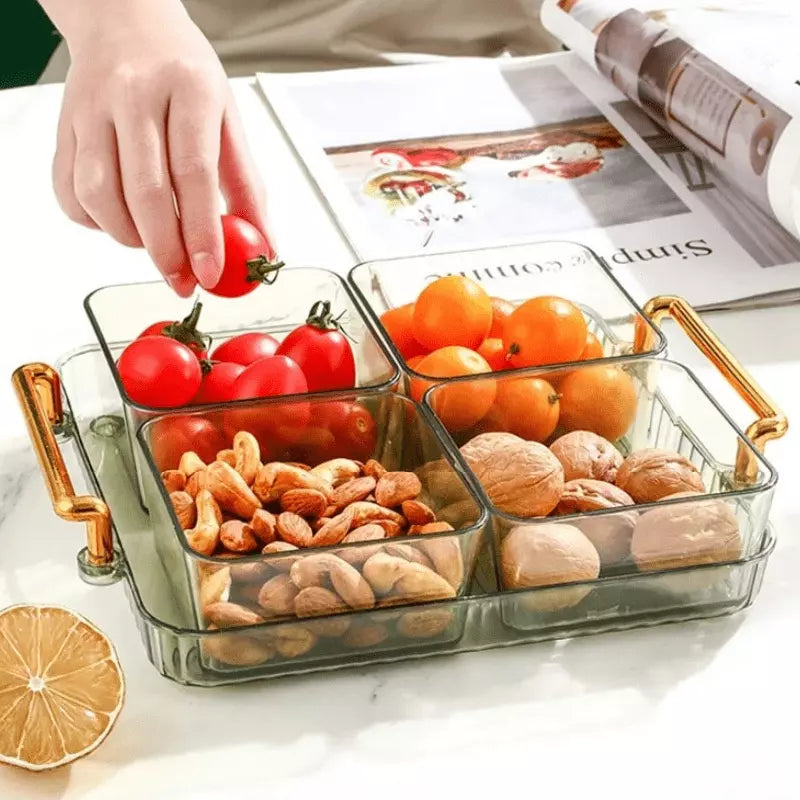 Bandeja de Lanche Multifuncional com Potes de Armazenamento Homedec