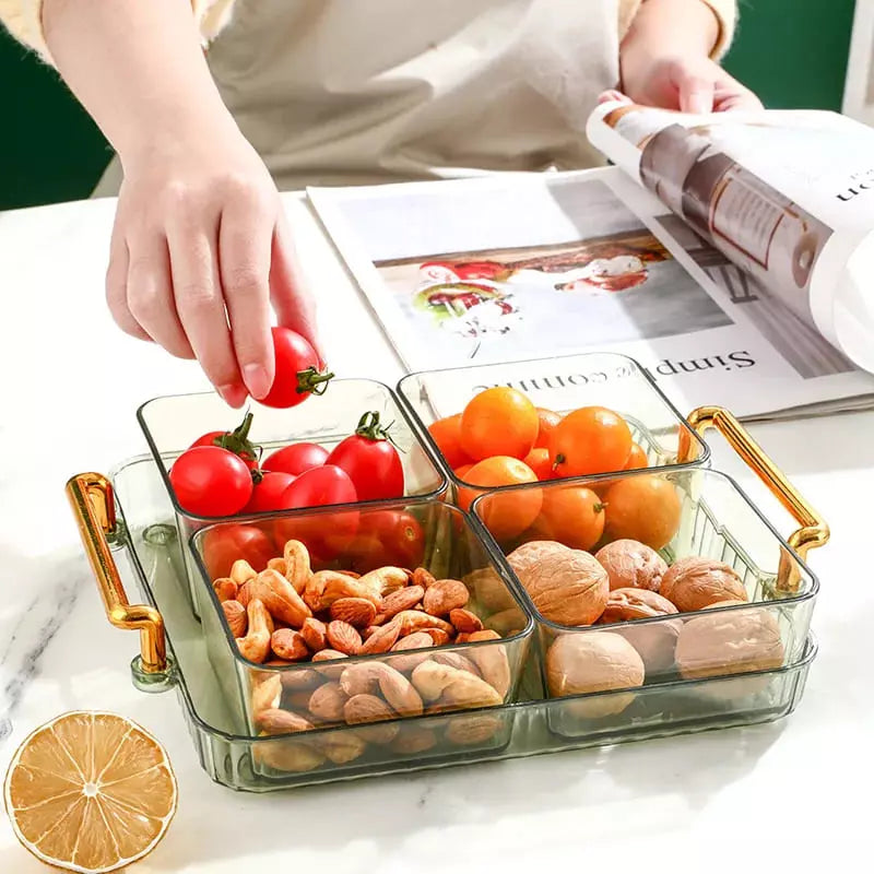 Bandeja de Lanche Multifuncional com Potes de Armazenamento Homedec