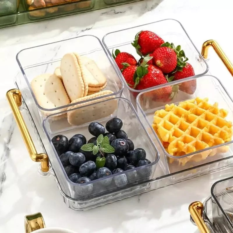 Bandeja de Lanche Multifuncional com Potes de Armazenamento Homedec