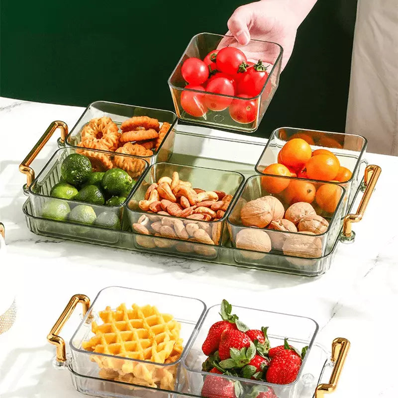 Bandeja de Lanche Multifuncional com Potes de Armazenamento Homedec