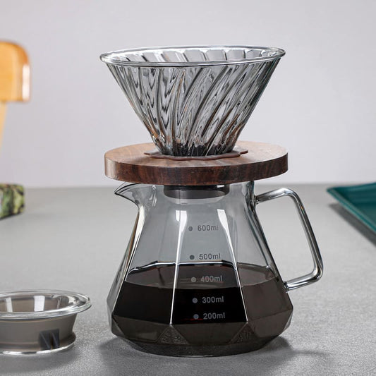Bule de Café Vidro Borossilicato Coador de Café Hario V60 Homedec