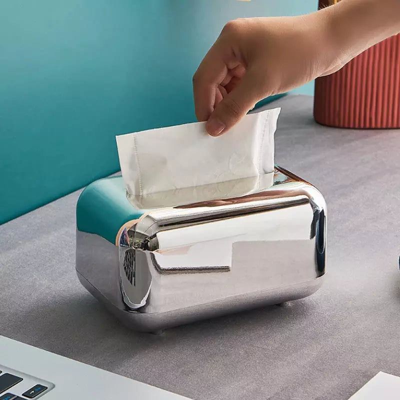 Caixa Porta Lenço Umedecido e Papel Cromado da Homedec