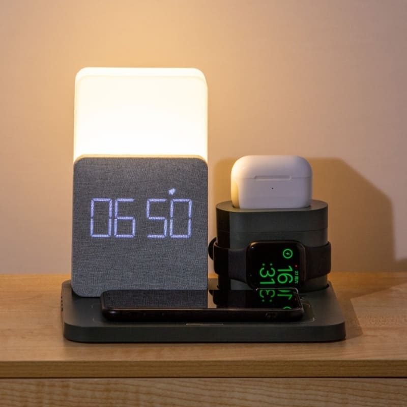 Carregador por Indução Luminária de Mesa e Despertador Homedec