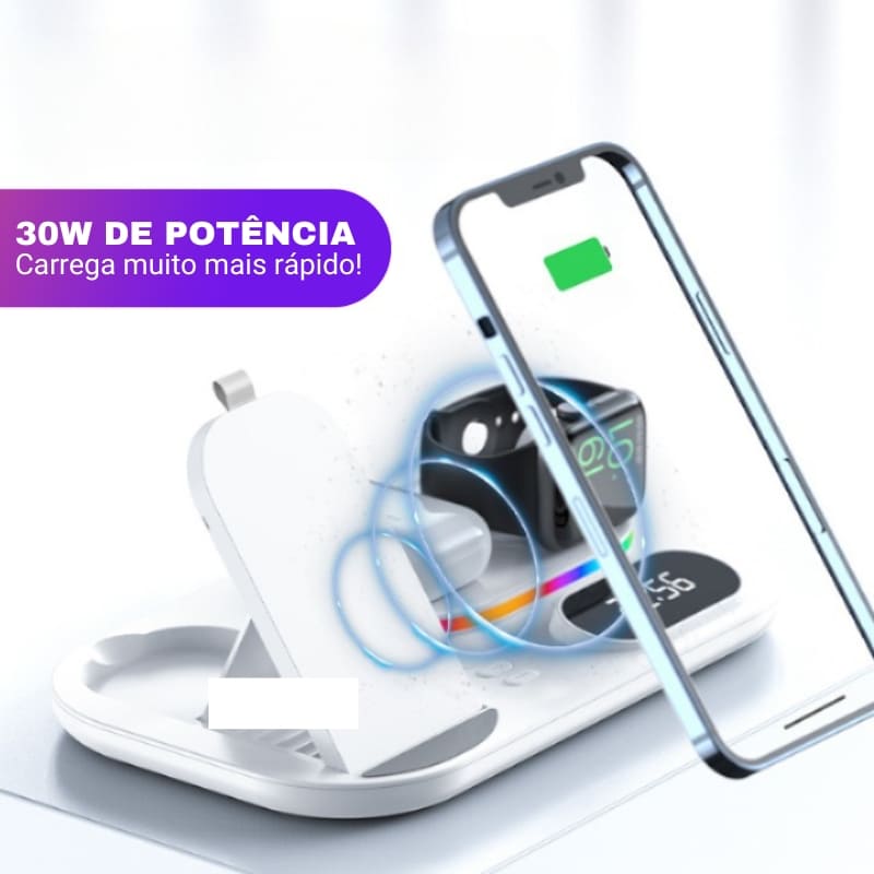 Carregador por Indução Sem Fio Iphone/Samsung/Huawei Homedec