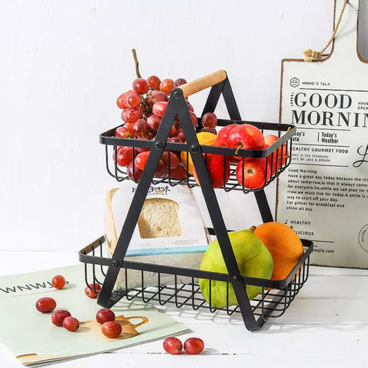 Cesta de Fruta 2 Andares Fruteira de Mesa Homedec