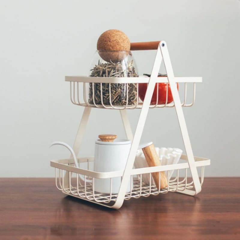 Cesta de Fruta 2 Andares Fruteira de Mesa Homedec