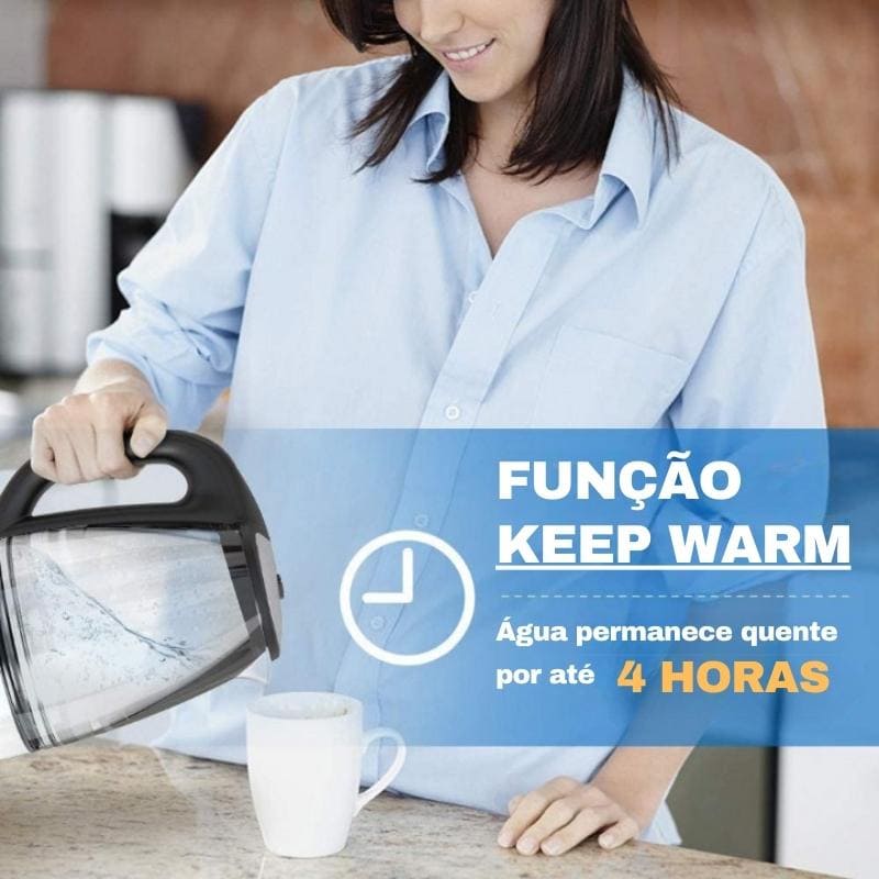 Chaleira Elétrica 2L Borossilicato 110v/220v Homedec