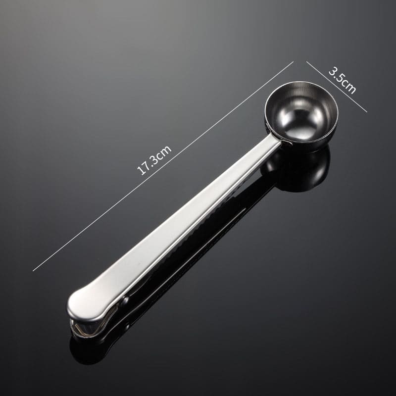 Colher para Café com Presilha Inox Prendedor de Embalagem Homedec